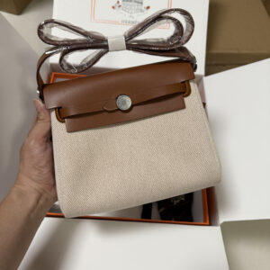 Hermès Mini Herbag with silver hardware