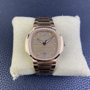 Patek Philippe Nautilus Ladies' Watch Watch dimensions: 34mm diameter, 8.3mm thickness—the thinnest on the market!